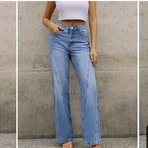 Vintage Denim Straight Leg Pants